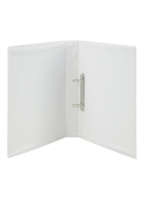 Presentation Ring Binder File Folder White/Silver