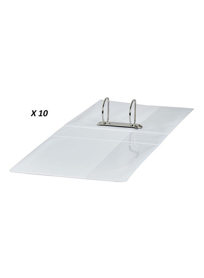 Psi 10-Piece Presentation Ring Binder White/Silver 