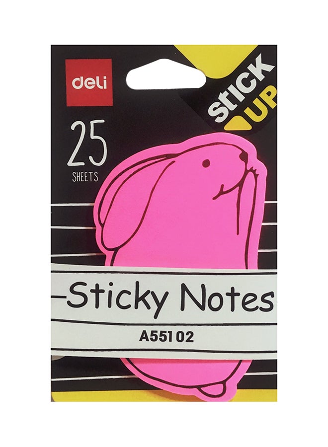 ديلي دفتر ملاحظات على شكل أرنب وردي/أسود