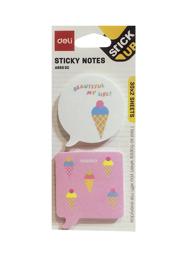 Deli Fancy Sticky Notes Blue/Pink/White