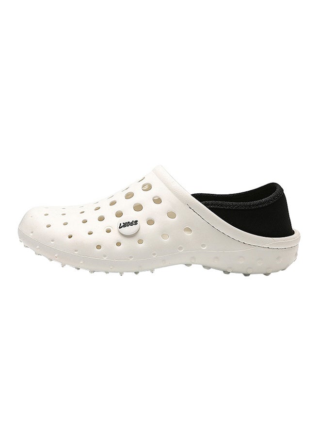 Ultra Light Perforated Beach Sandals Off White/Black  - Image 1