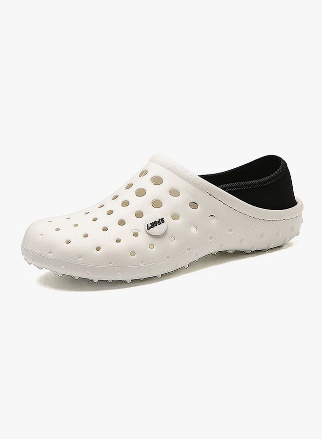 Ultra Light Perforated Beach Sandals Off White/Black  - Image 2