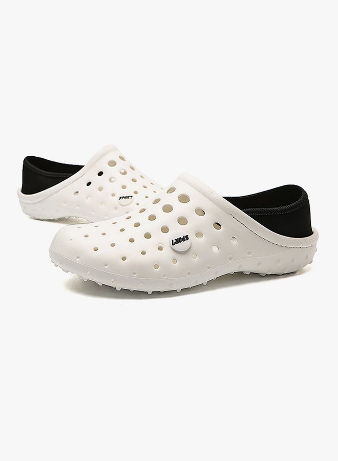 Ultra Light Perforated Beach Sandals Off White/Black  - Image 3