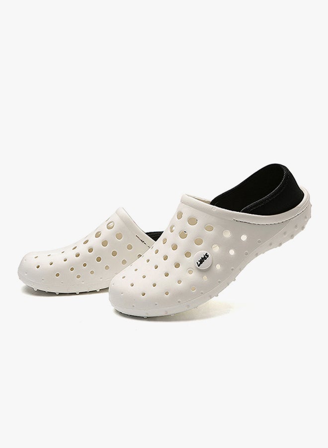 Ultra Light Perforated Beach Sandals Off White/Black  - Image 4
