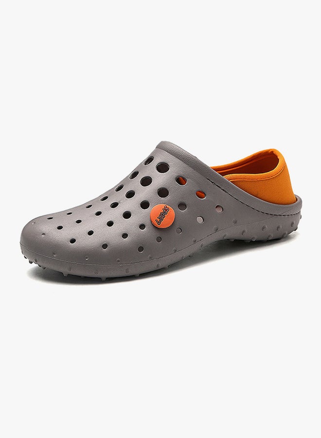 Ultra Light Perforated Beach Sandals Grey/Yellow  - Image 2