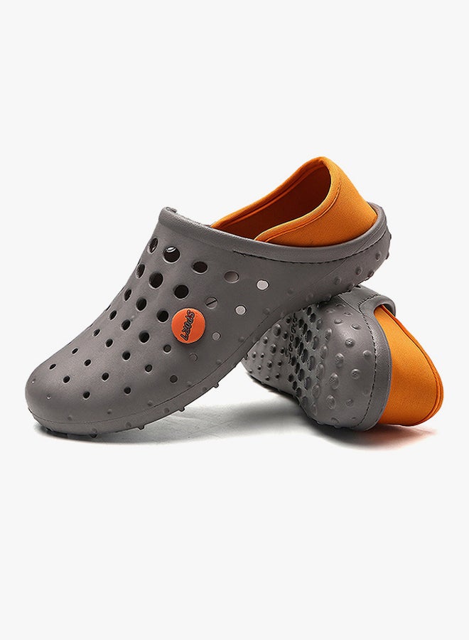 Ultra Light Perforated Beach Sandals Grey/Yellow  - Image 3