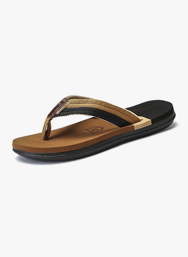 Non Slip Summer Beach Slippers Brown/Black/Beige  - Image 2