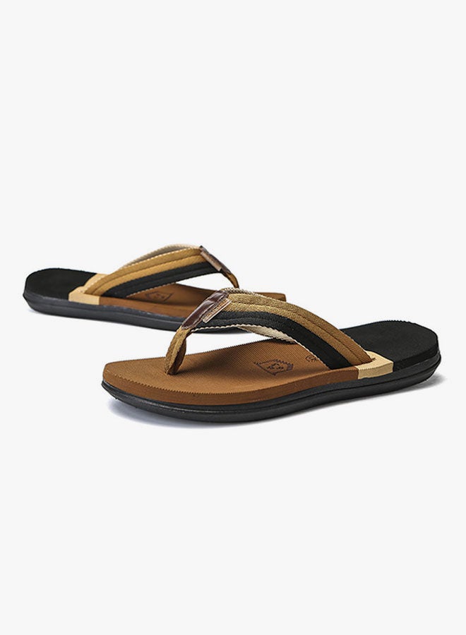 Non Slip Summer Beach Slippers Brown/Black/Beige  - Image 3