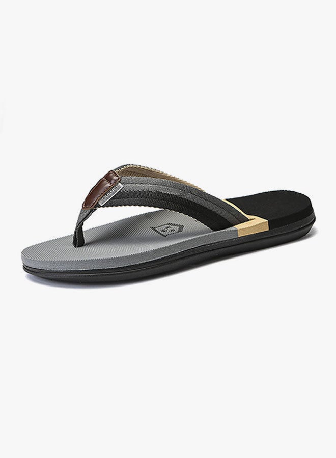 Non Slip Summer Beach Slippers Grey/Black/Beige  - Image 2