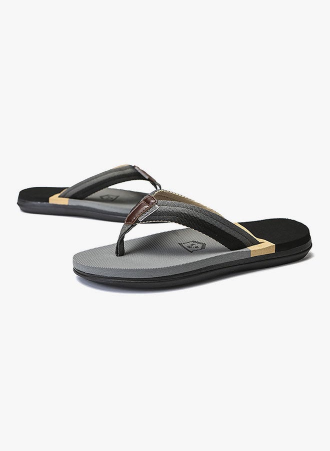 Non Slip Summer Beach Slippers Grey/Black/Beige  - Image 4