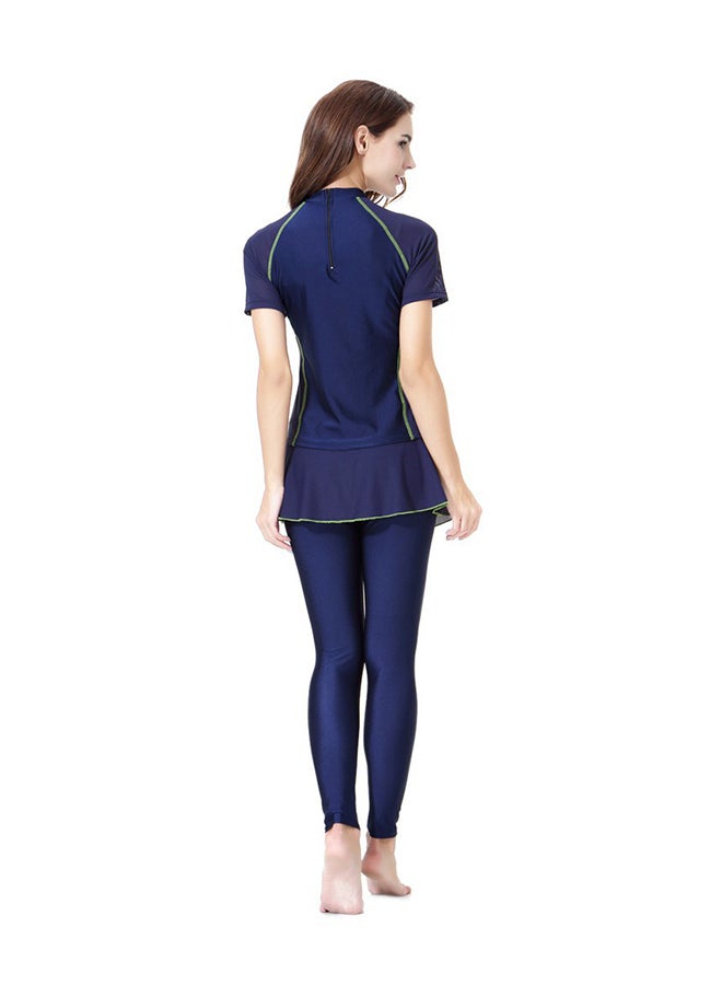 Casual Short Sleeves Arab Islamic Swimsuit Multicolour - Image 2