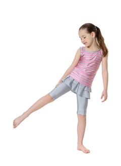 Generic Horizontal Stripe Pattern Swimwear Pink/Grey  - Image 3