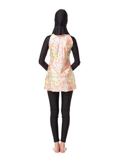 Generic Printed Design Long Sleeves Three Piece Burkinis Black  - Image 2
