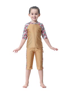 ماركة غير محددة لباس سباحة إسلامي مصمم بنقشة الزهور متعدد الألوان  - Image 1