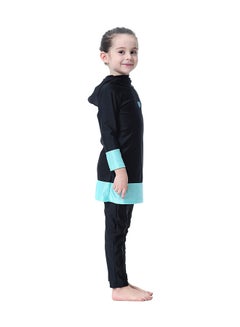 Generic Heart Printed Long Sleeves Burkinis Black/Blue  - Image 3