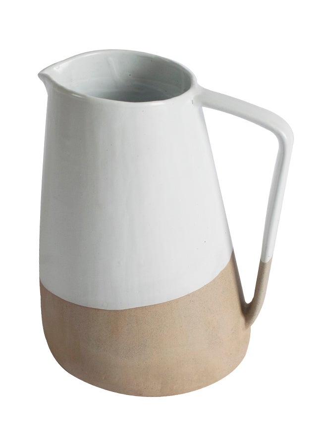dassie Artisan - Ceramic Jug White/Beige - Image 1