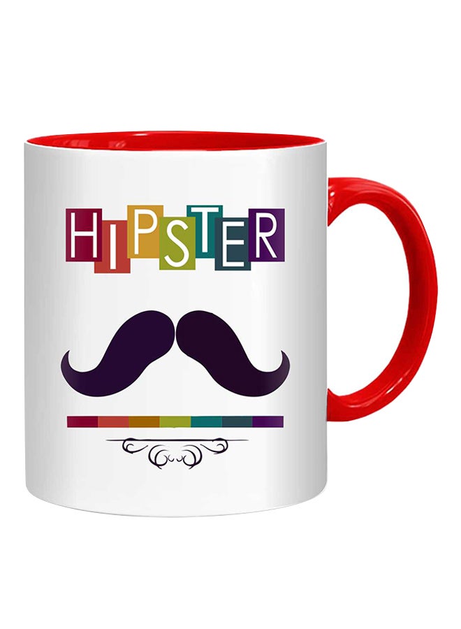 Fm Styles Hipster Mug White/Purple/Red - Image 1