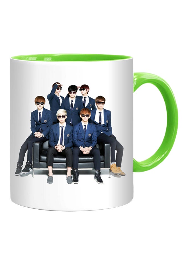Fm Styles Artistic Group Photo Mug Blue/White/Green - Image 1