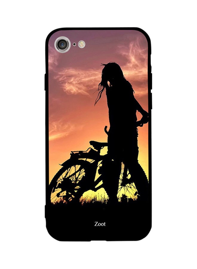 Thermoplastic Polyurethane Skin Case Cover -for Apple iPhone 7 Bicycle Rider Bicycle Rider