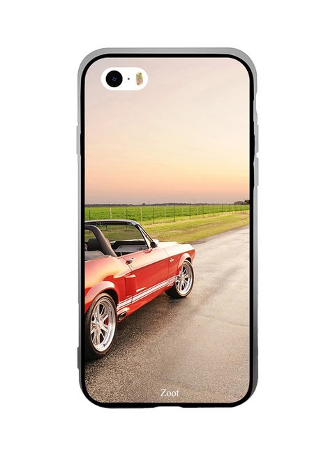 Thermoplastic Polyurethane Protective Case Cover For Apple iPhone SE Red Open Top Car