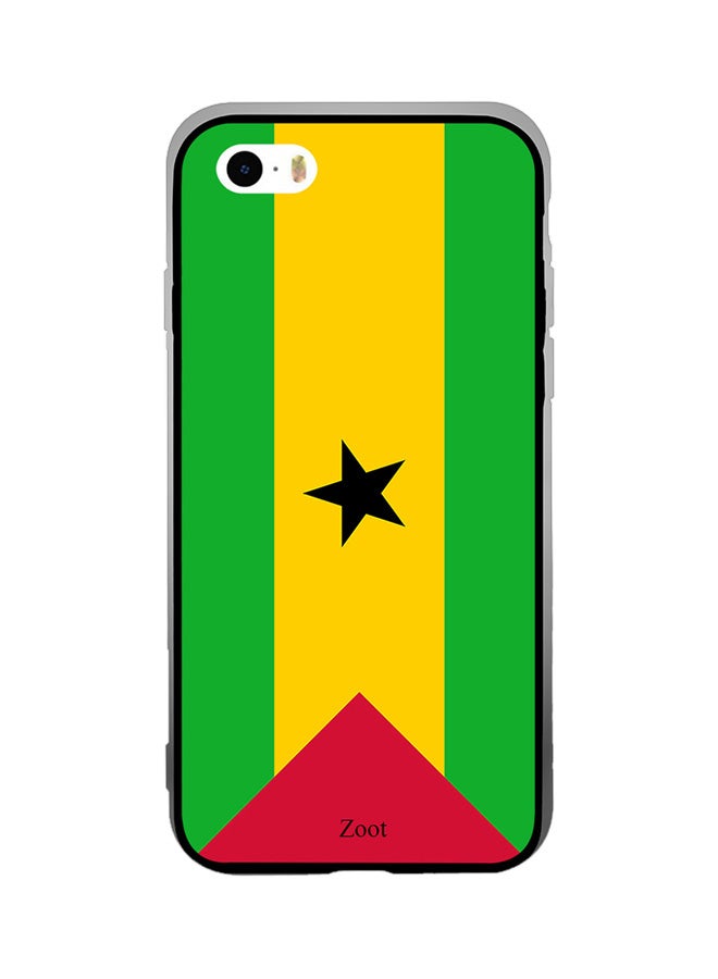 Zoot Thermoplastic Polyurethane Protective Case Cover For Apple iPhone 5S Sao Tome And Principe Flag