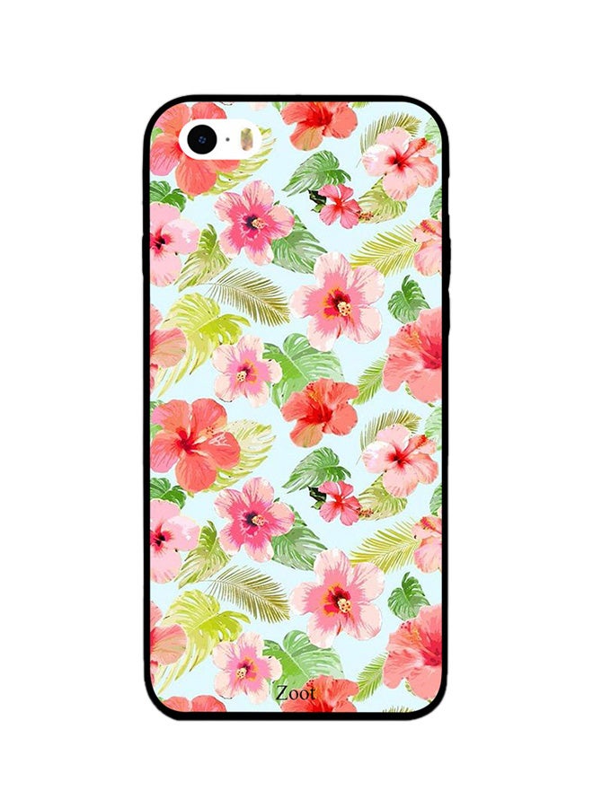 Zoot Thermoplastic Polyurethane Protective Case Cover For Apple iPhone 5 Red Pink Flowers