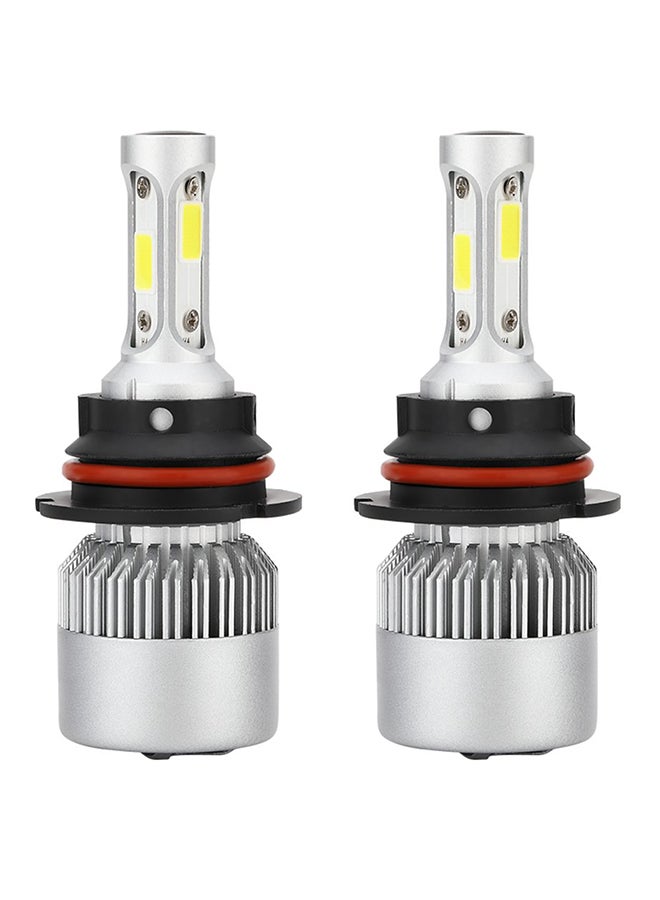 أوتاد قطعتان من مصابيح LED أمامية للسيارة مضادة للماء وفائقة السطوع مع نظام تبريد - Image 1