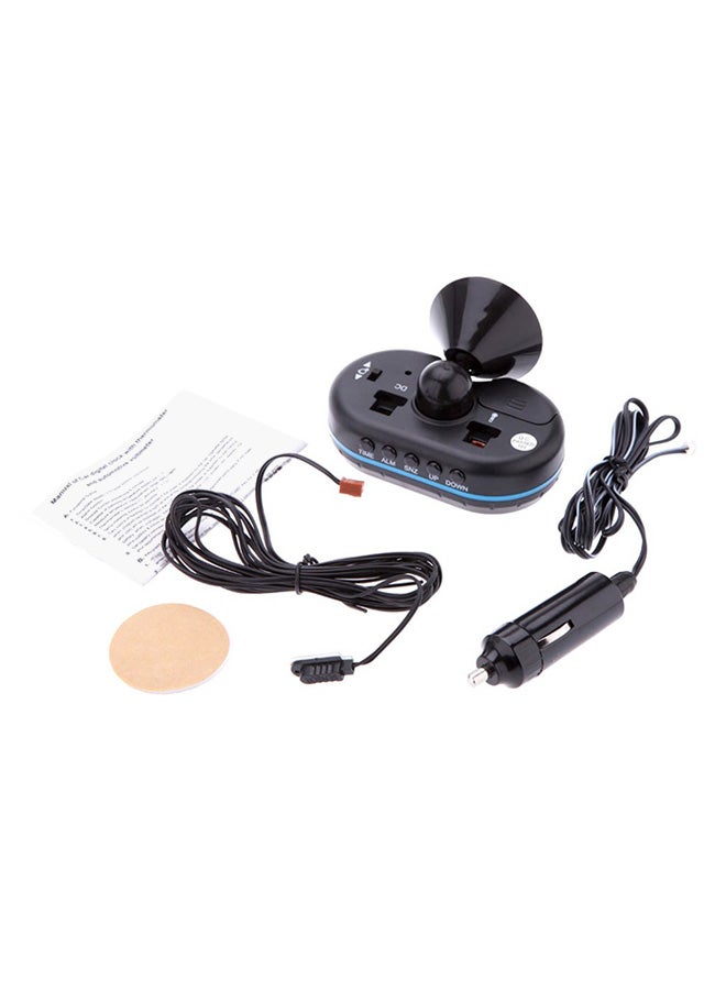 LESHP Car Digital Thermometer Monitor Alarm Clock  - Image 1