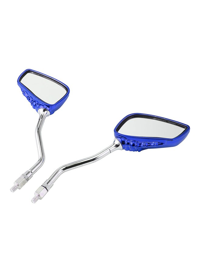 OUTAD 2-Piece Left Right Skeleton Skull Rearview Mirrors For Motorcycle  - Image 1