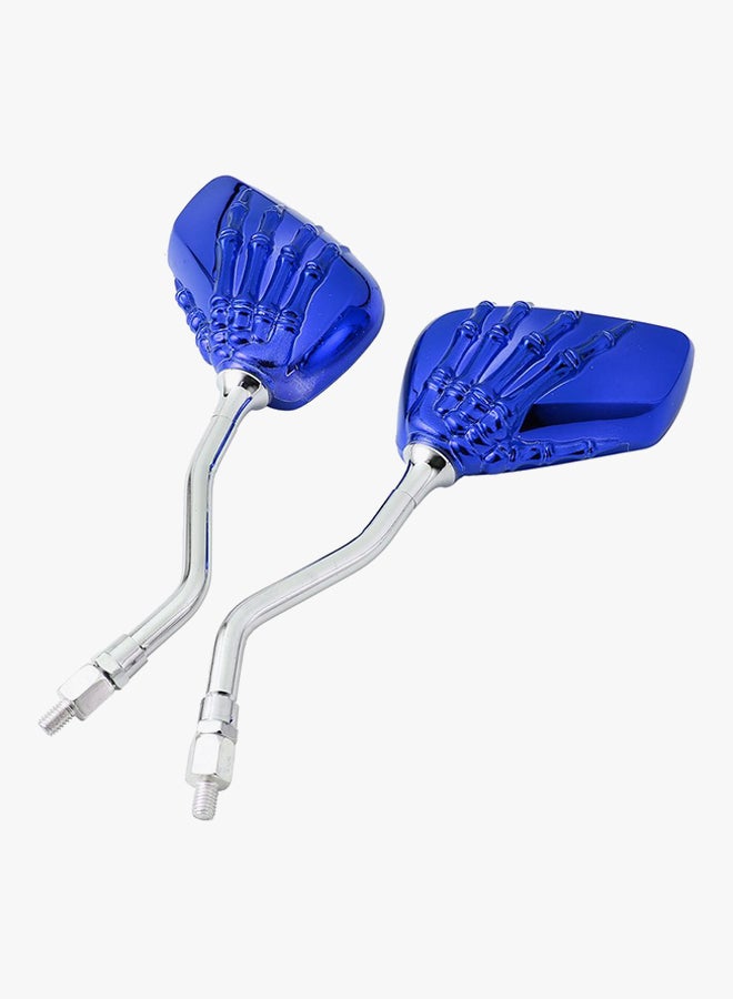 OUTAD 2-Piece Left Right Skeleton Skull Rearview Mirrors For Motorcycle  - Image 3