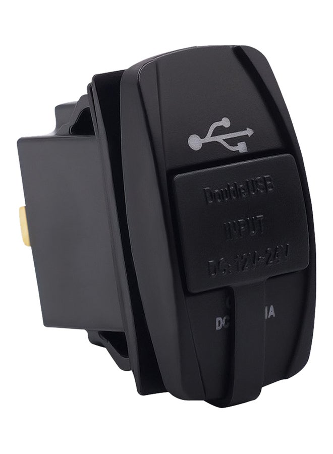 ليشب شاحن بمقبس USB للسيارة أسود - Image 1