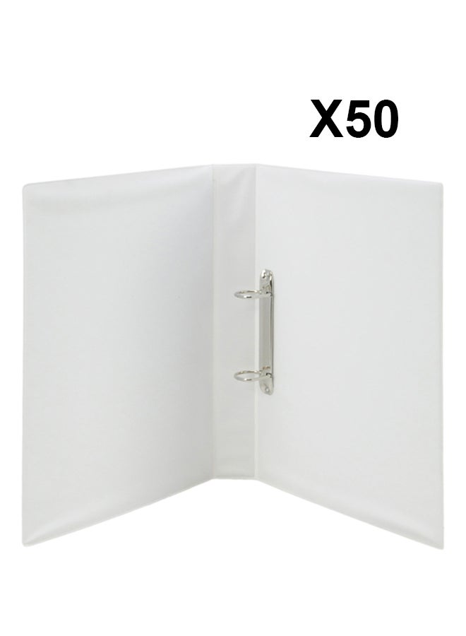 Psi 50-Piece Presentation Ring Binder White/Silver 