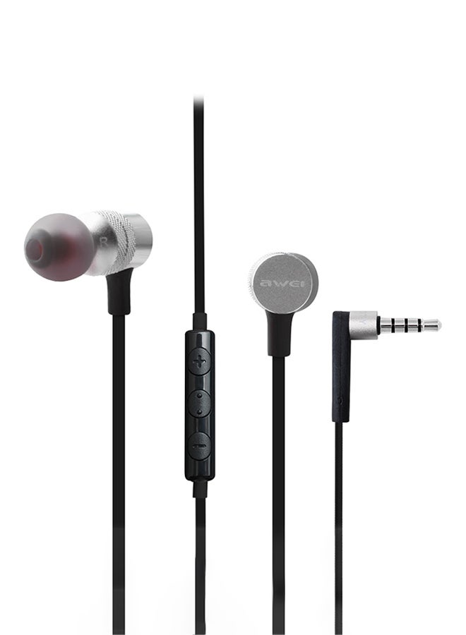 Awei ES-20TY In-Ear Earphones Black/Silver - Image 1