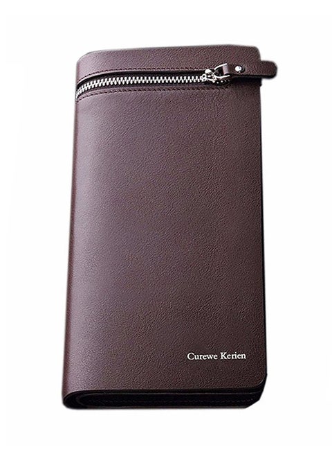 Exclusive Zipper Wallet Brown