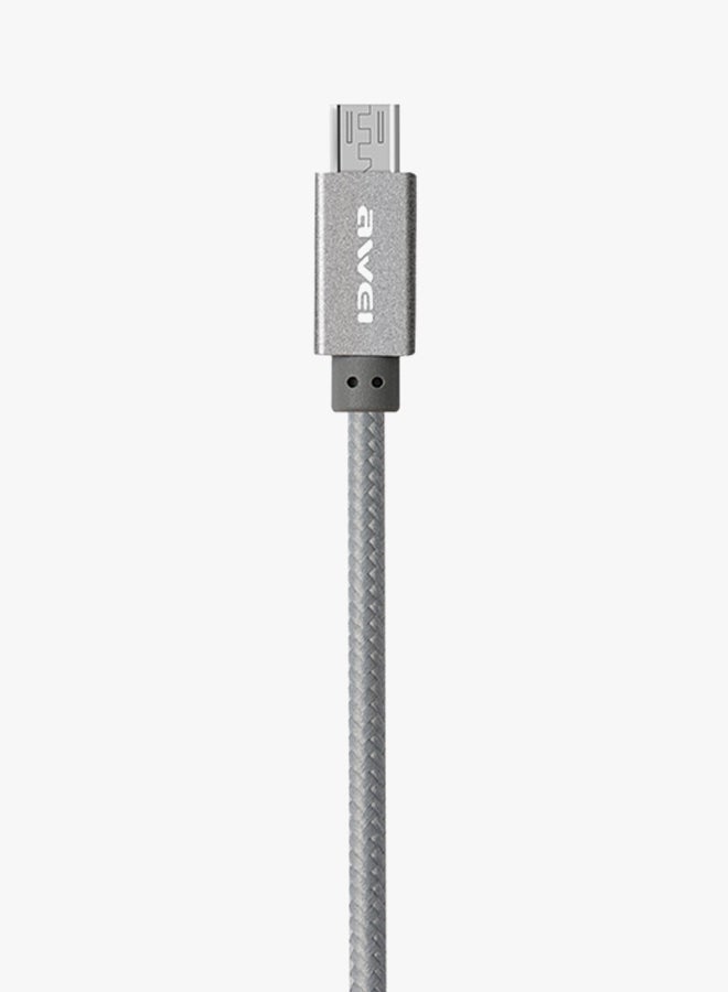 Awei Micro USB Data Charging Cable Grey - Image 4