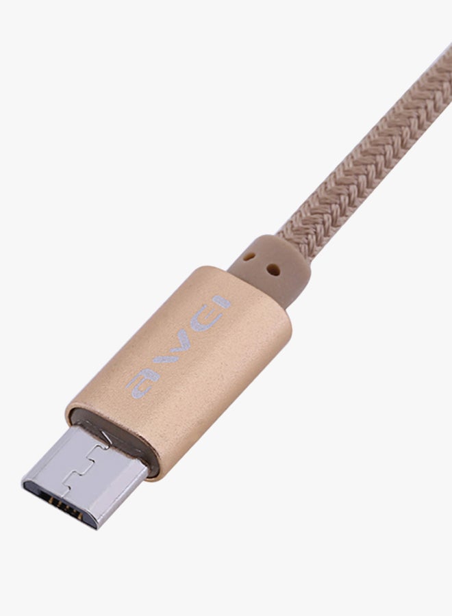 Awei CL - 400 Micro USB Data Charging Cable Gold - Image 5