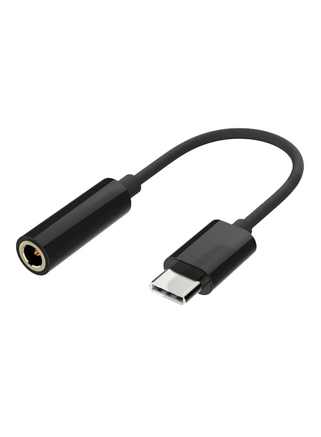 Type-C 3.1 Male To Female Audio Aux Connector Black - Image 1