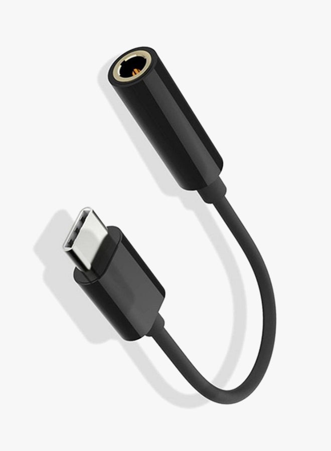 Type-C 3.1 Male To Female Audio Aux Connector Black - Image 2