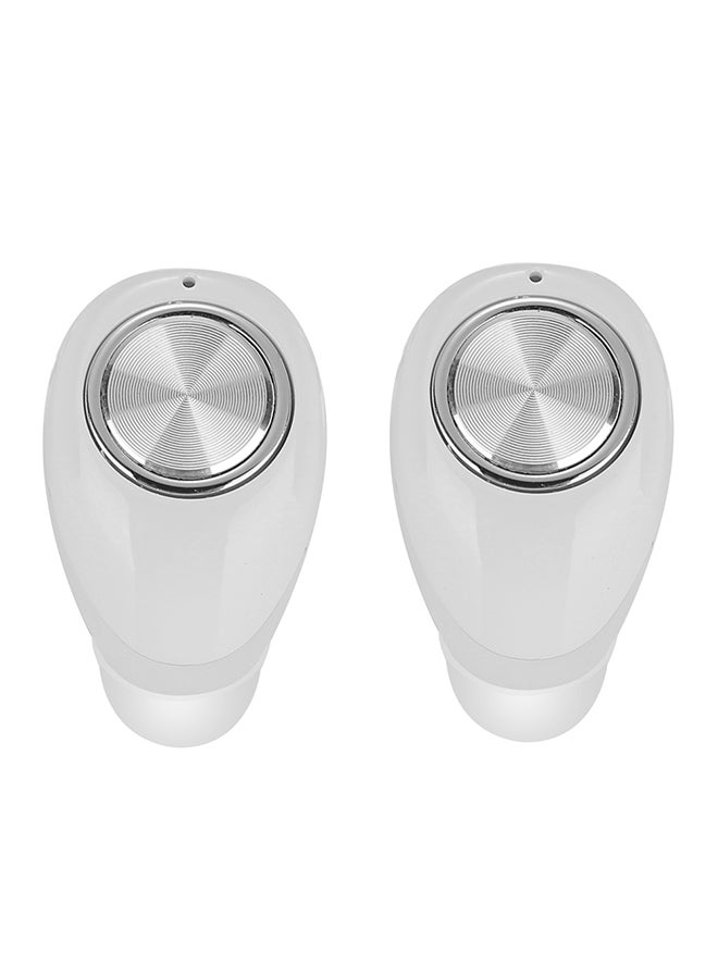 Bluetooth V4.2 Wireless Stereo Surrounding Earphones Noise Cancelling with Recharging Organizer White - Image 1