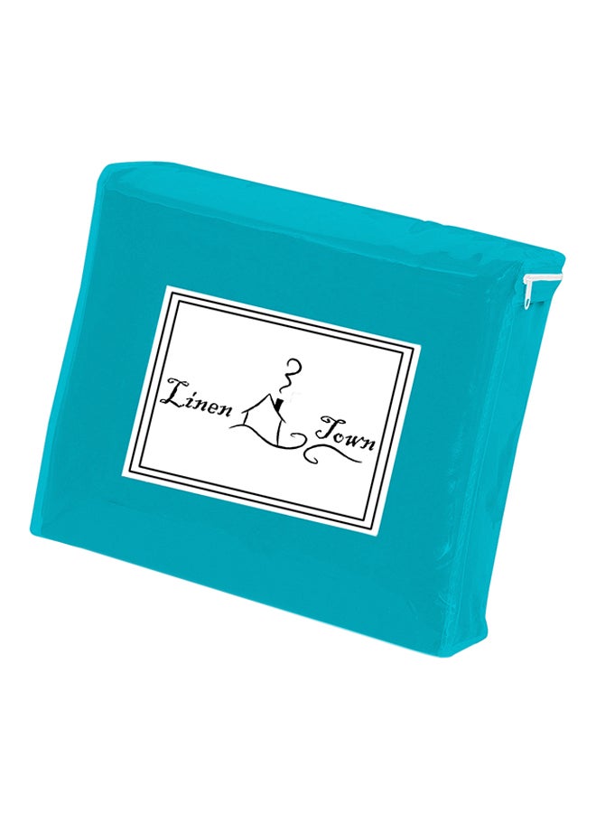 Linentown - Egyptian Cotton Solid Comforter Turquoise - Image 1