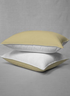 3-Piece Reversible Egyptian Cotton Duvet Cover Set Beige/White - v1531934994/N15765151A_3