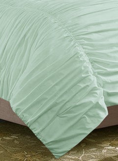 3-Piece Gathered Egyptian Cotton Duvet Cover Set Light Green - v1531935084/N15765208A_2