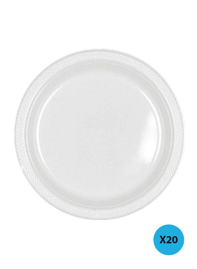 Amscan 20-Piece Decorative  Plastic Plate Set 7inch Tableware Party Supplies 7inch