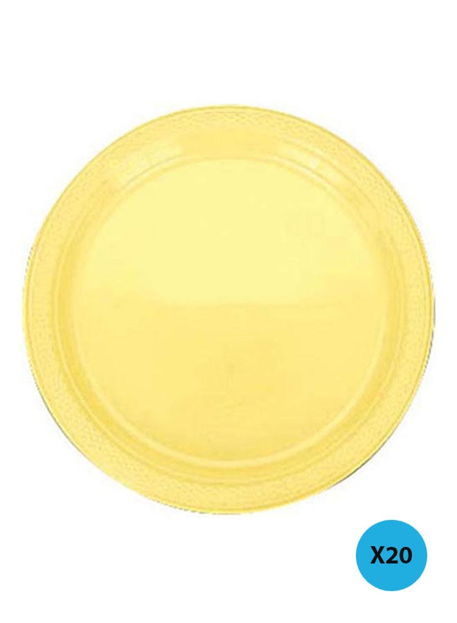 Amscan 20-Piece Plastic Plates 9inch Tableware Party Supplies 9inch