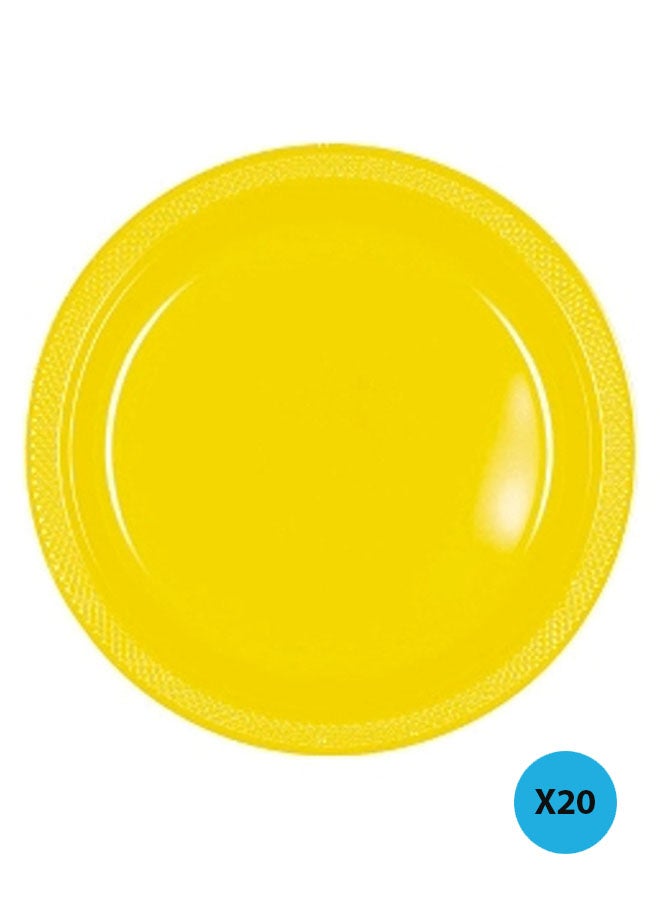 Amscan Pack Of 20 Round Plate 9inch Tableware Party Supplies 9inch