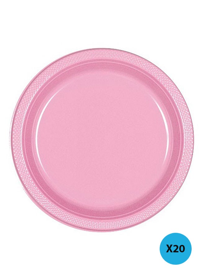 Amscan 20-Piece Plastic Plates 9inch Tableware Party Supplies 9inch