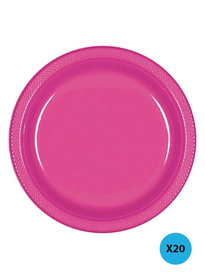 Amscan 20-Piece Plastic Plate Set 10.25inch Tableware Party Supplies 10.25inch
