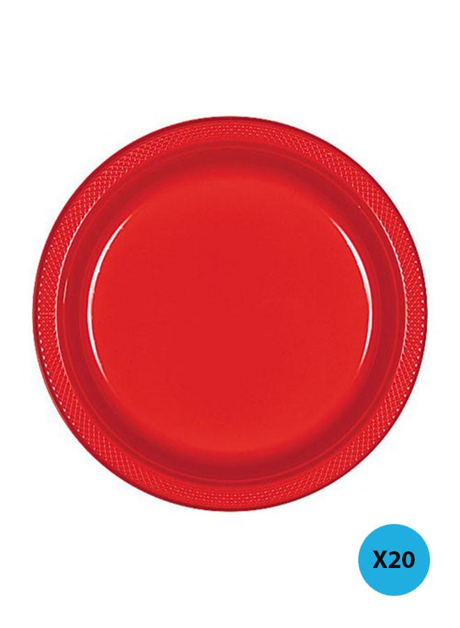 Amscan 20-Piece Plastic Plates 7inch Tableware Party Supplies 7inch