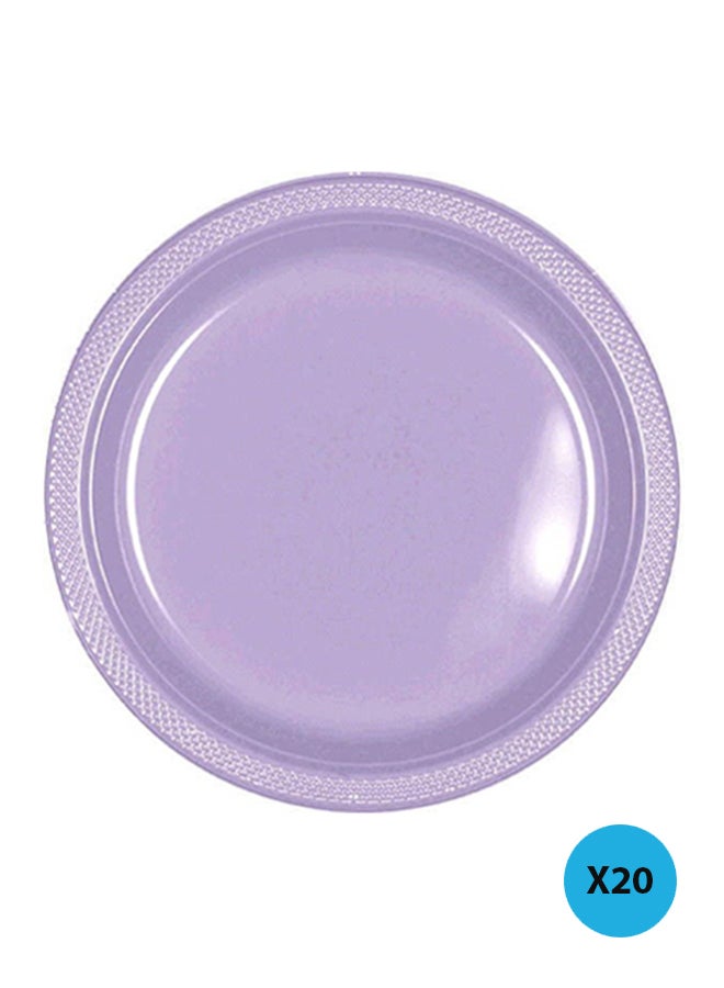 Amscan 20-Piece Plastic Plates 7inch Tableware Party Supplies 7inch