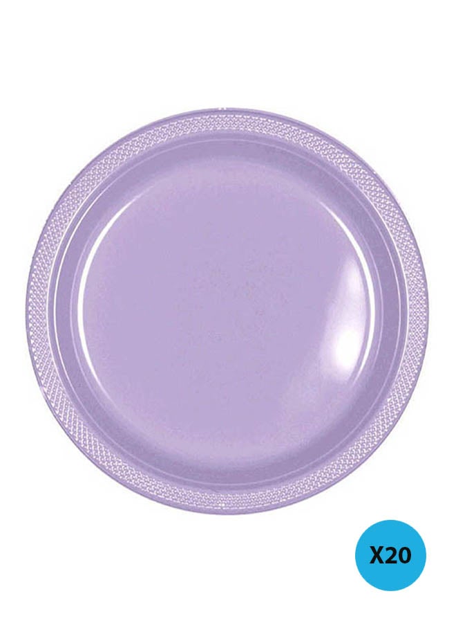 Amscan 20-Piece Decorative Party Plates Set 10.25inch Tableware Party Supplies 10.25inch
